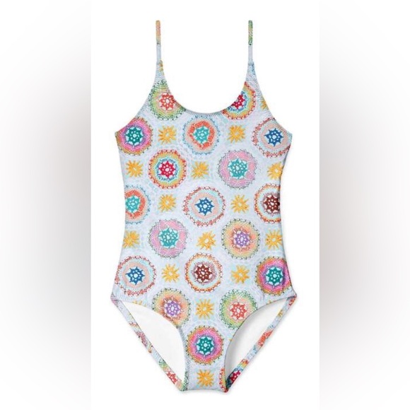 Stella Cove Other - NWT and in Plastic Stella Cove Girls 4 yrs One-Piece Crochet Print Swimsuit